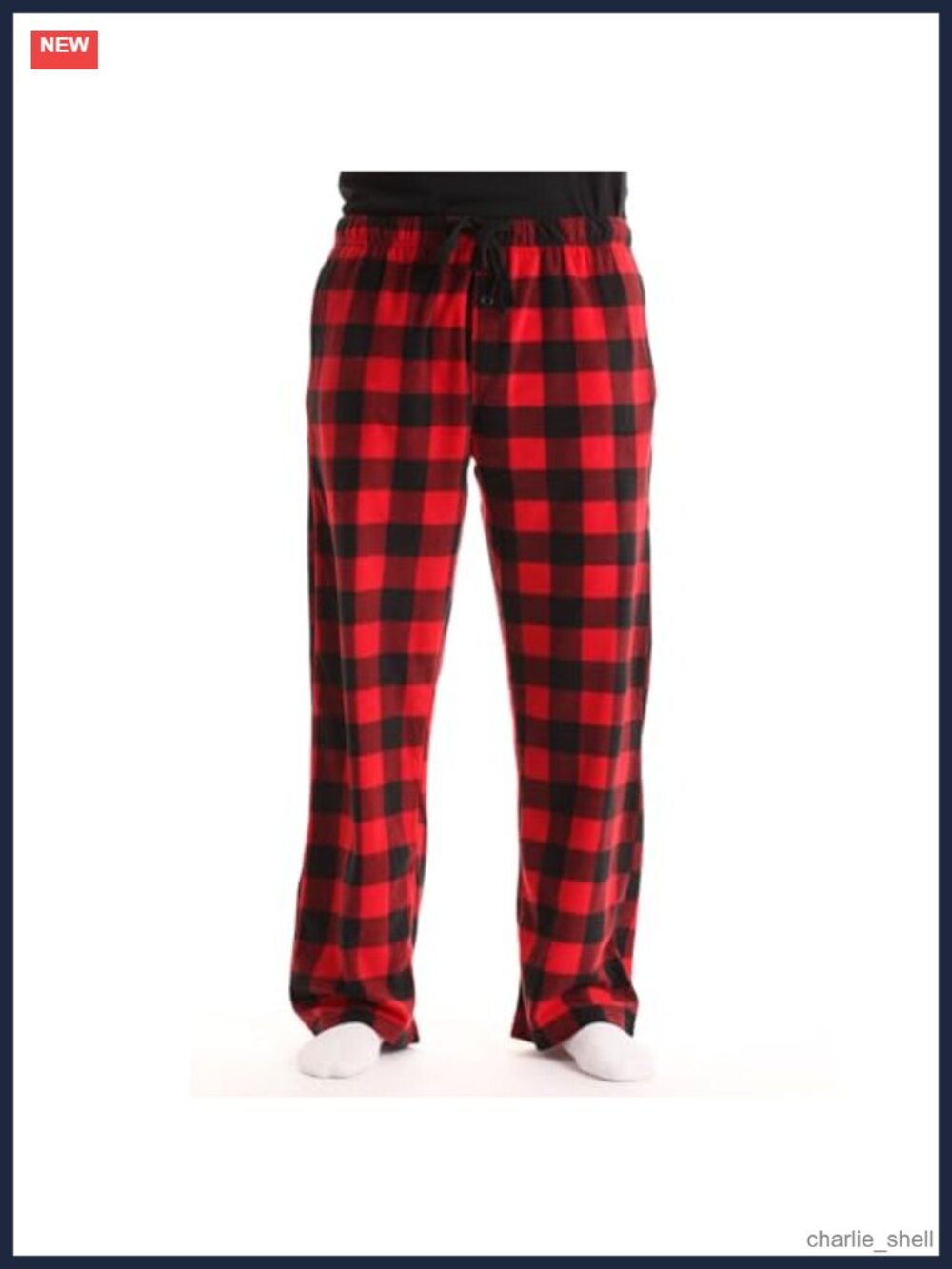 Men's Buffalo Plaid Pajama Pants Micro Fleece Lounge Sleep Bottoms Pockets